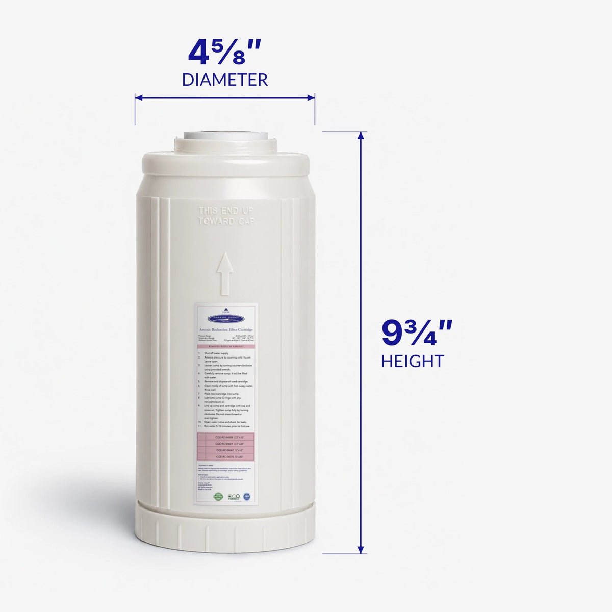 Arsenic Removal Filter Cartridge - Water Filter Cartridges - Crystal Quest®