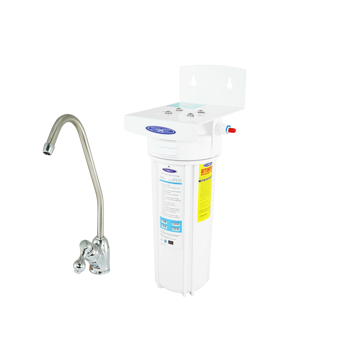 Arsenic Removal + SMART Single Under Sink Water Filter System - Under Sink Water Filters - Crystal Quest
