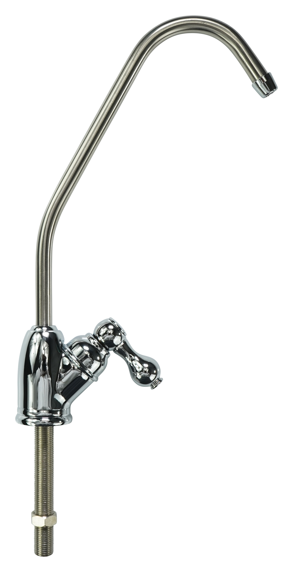 Brushed Nickel Faucet with 1/4" Tube (European Handle) - Parts - Crystal Quest