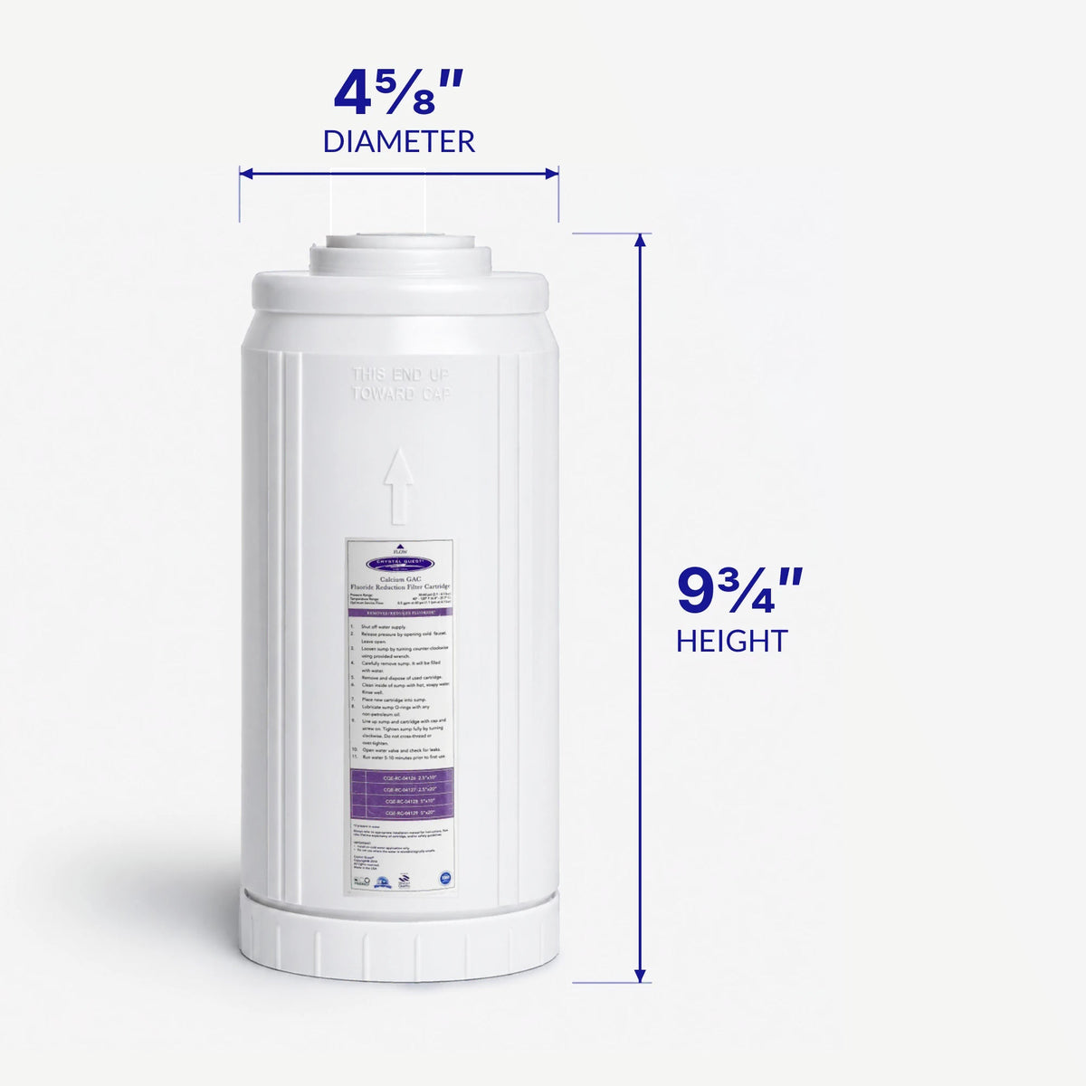 Calcium GAC Fluoride Reduction Filter Cartridge - Water Filter Cartridges - Crystal Quest®