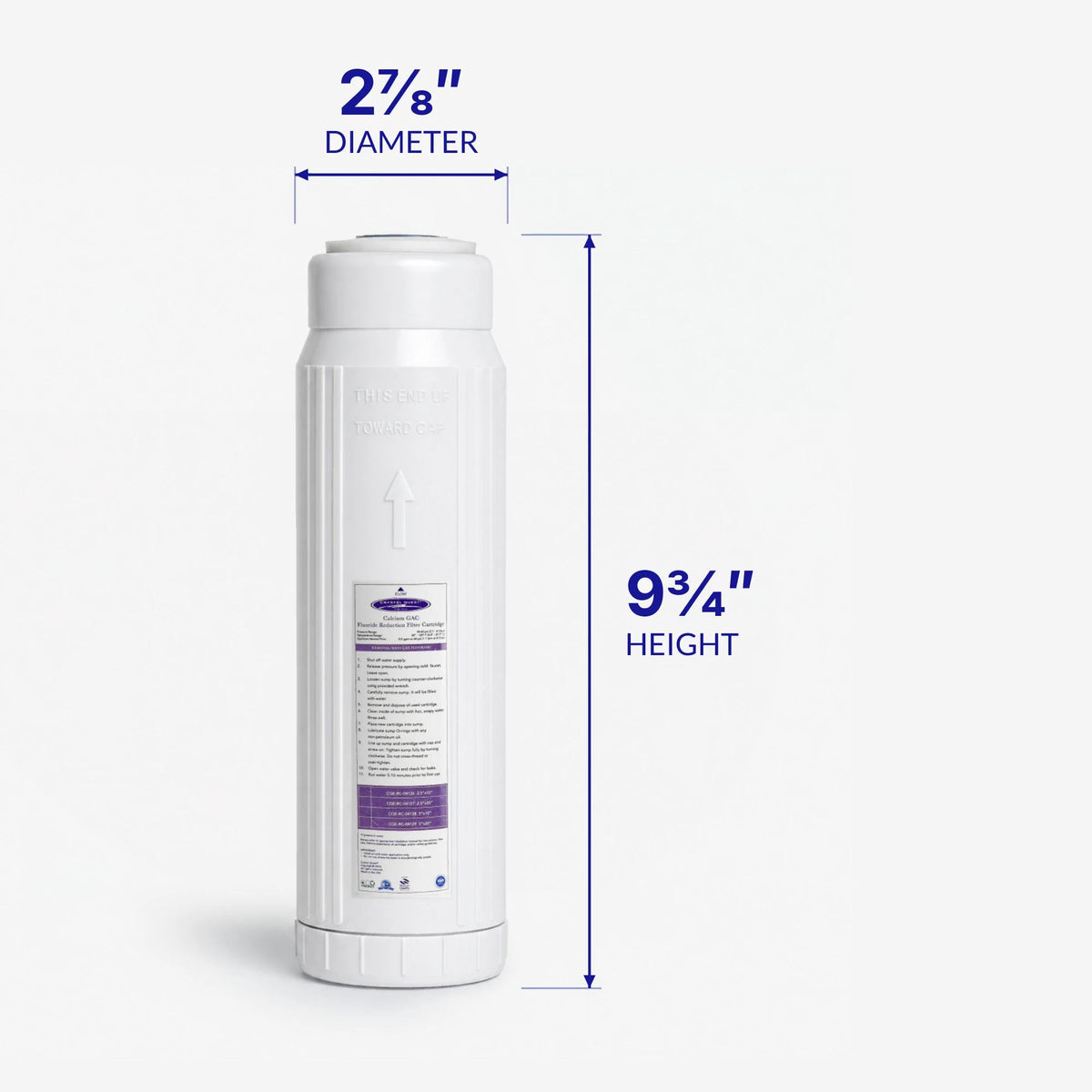 Calcium GAC Fluoride Reduction Filter Cartridge - Water Filter Cartridges - Crystal Quest®