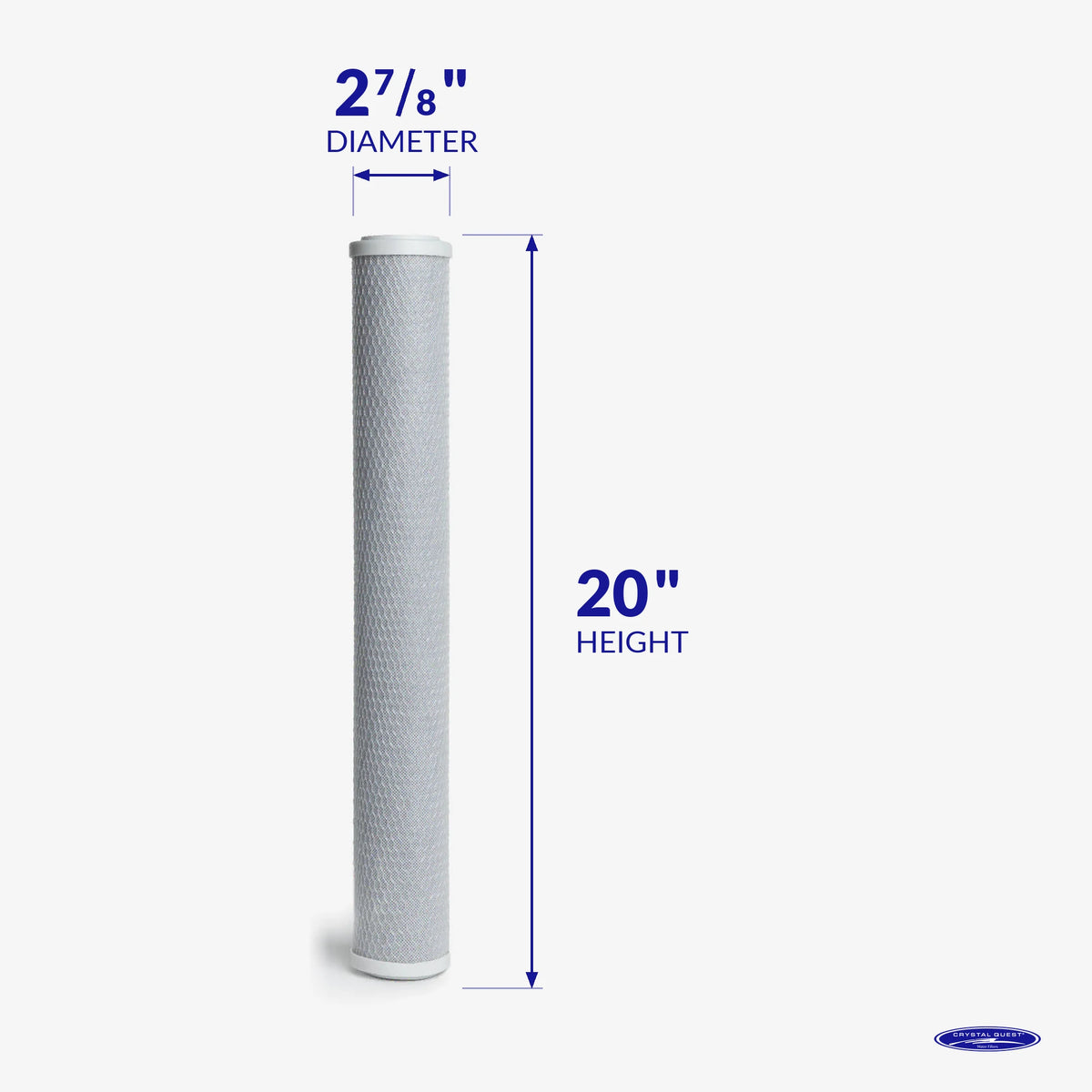Coconut Based 5-Micron Carbon Block Filter Cartridge - Water Filter Cartridges - Crystal Quest®