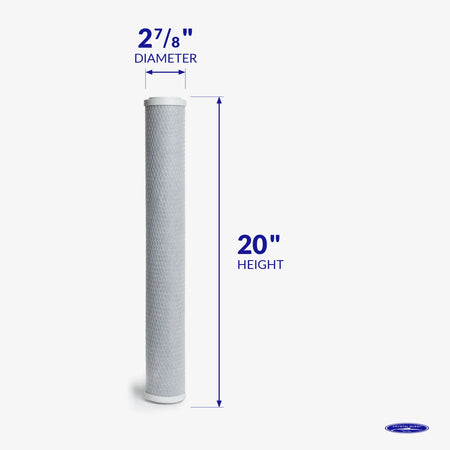 Coconut Based 5-Micron Carbon Block Filter Cartridge - Water Filter Cartridges - Crystal Quest®