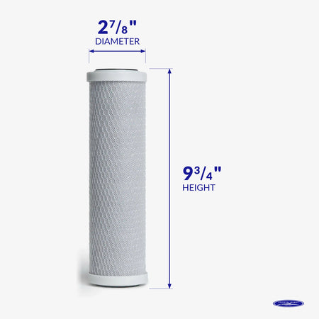 Coconut Based 5-Micron Carbon Block Filter Cartridge - Water Filter Cartridges - Crystal Quest®