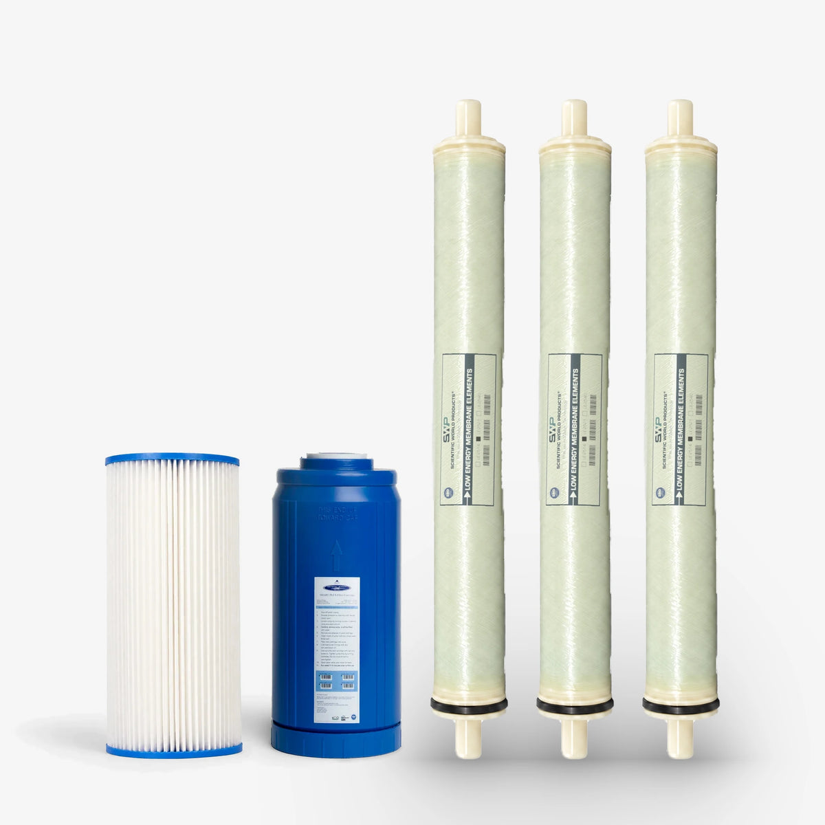 Complete replacement pack, 1000 GPD 500/1000 GPD Whole House RO Filter Pack - Water Filter Cartridges - Crystal Quest®