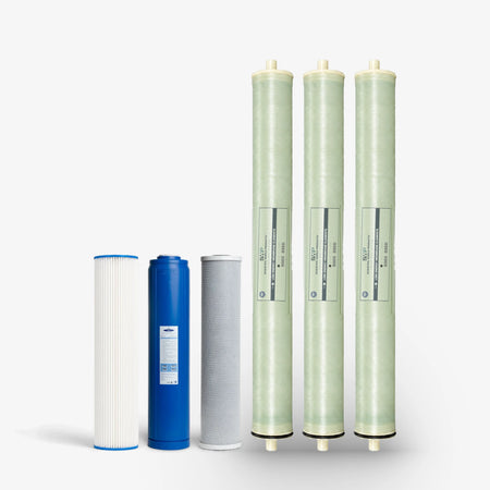 Complete replacement pack, 5000 GPD 4000/5000 GPD Whole House RO Filter Pack - Water Filter Cartridges - Crystal Quest®