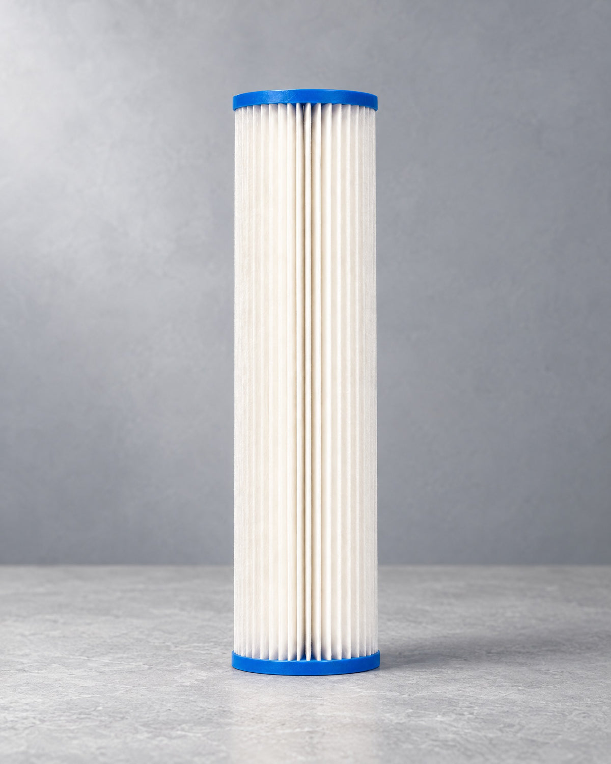 New pleated sediment cartridge with clean white pleats