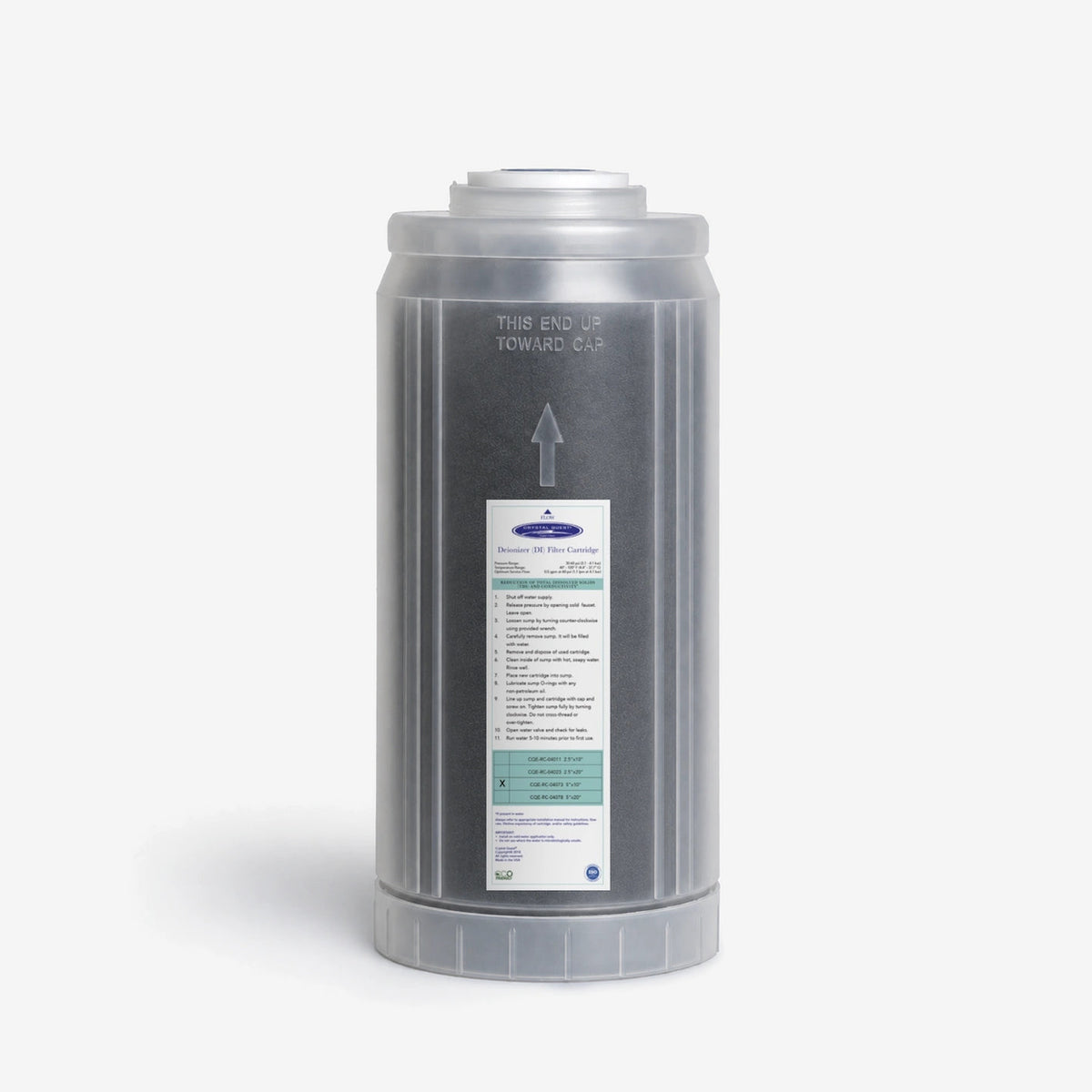 4-5/8" x 9-3/4" Ultra High Purity DI Resin Cartridge - Water Filter Cartridges - Crystal Quest®