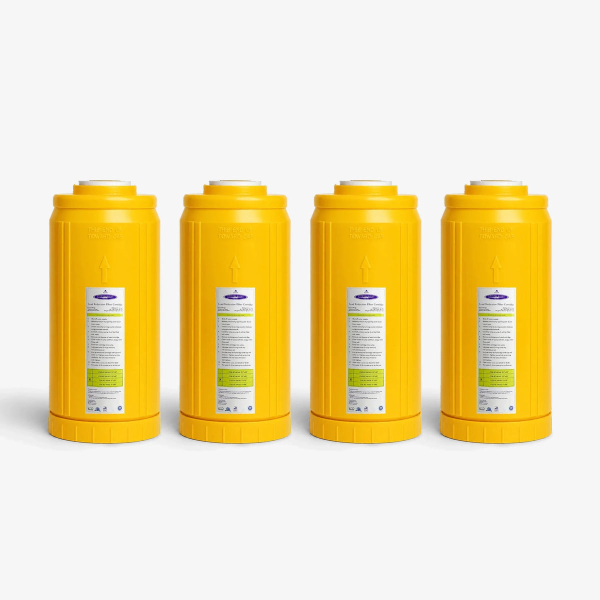 Pack of 4 Lead Filter Cartridge, 4-5/8" x 9-3/4"