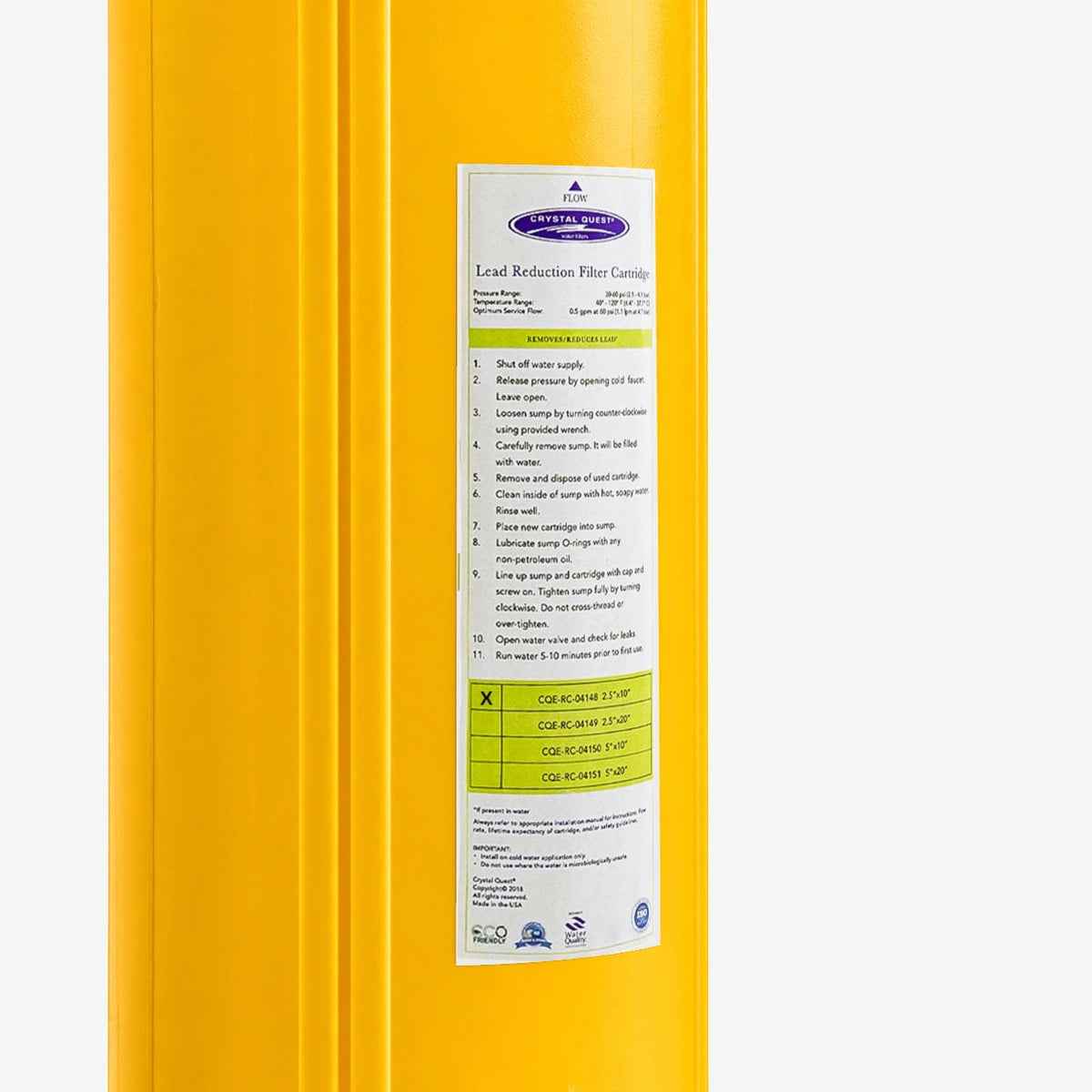 Lead Filter Cartridge - Water Filter Cartridges - Crystal Quest®