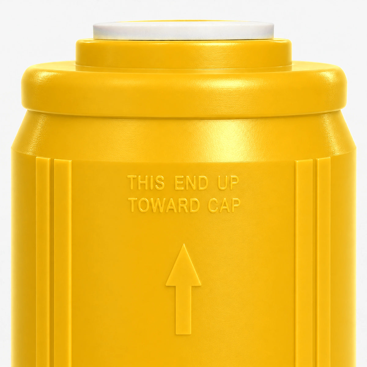 Lead Filter Cartridge, 4-5/8 inch size: close-up of the molded THIS END UP TOWARD CAP marking and arrow