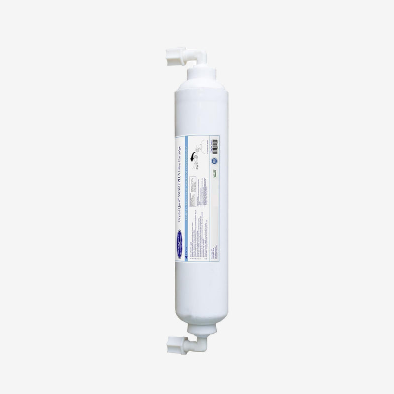 SMART Inline (Turbo) Filter Cartridge, white inline cartridge with elbow fittings and SMART PLUS label