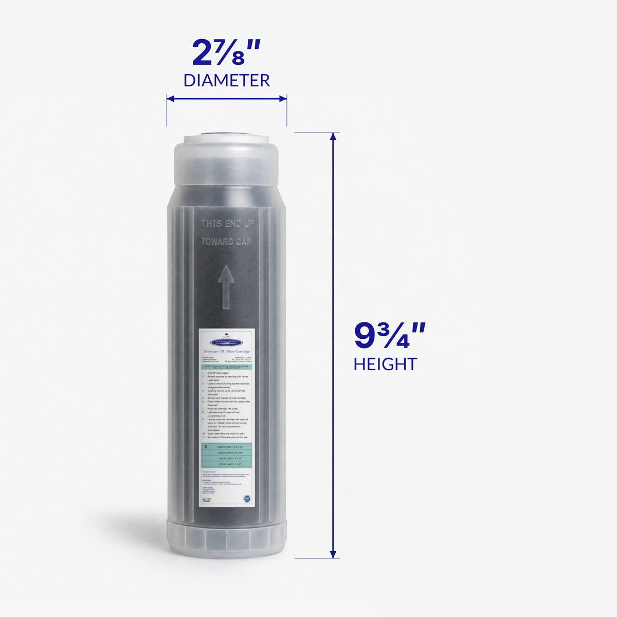 Ultra High Purity DI Resin Cartridge - Water Filter Cartridges - Crystal Quest®