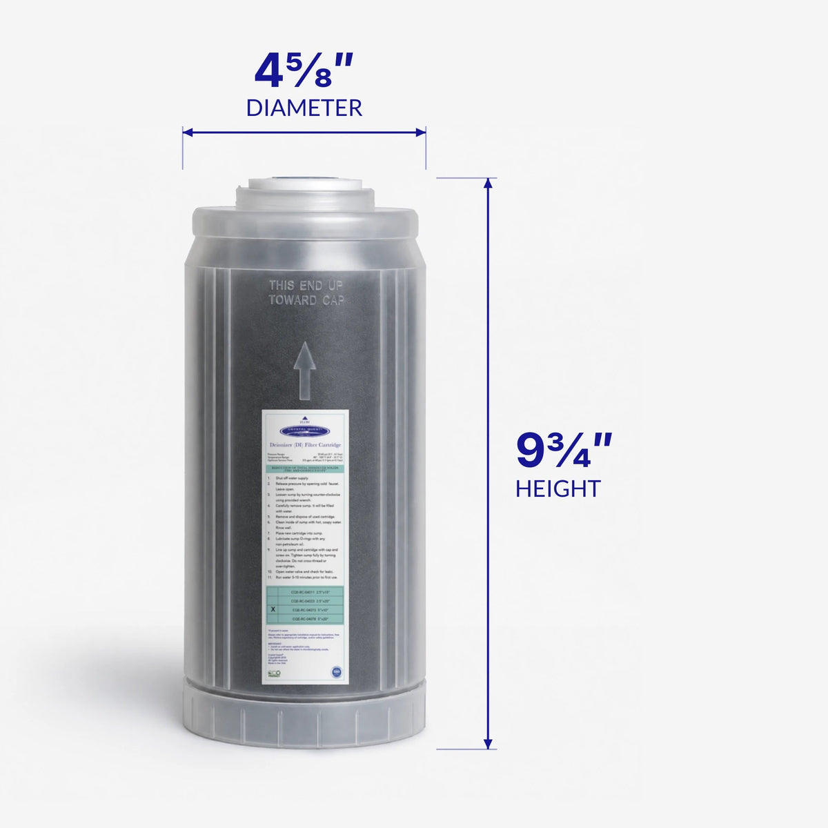 Ultra High Purity DI Resin Cartridge - Water Filter Cartridges - Crystal Quest®