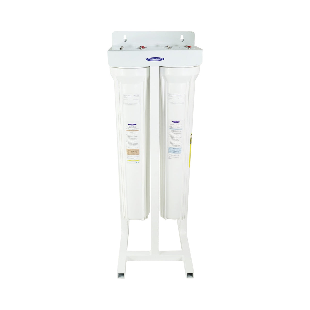 Double / 1" / With System Stand Mini Whole House Water Filter, SMART Series (3-6 GPM | 1-2 people) - Whole House Water Filters - Crystal Quest
