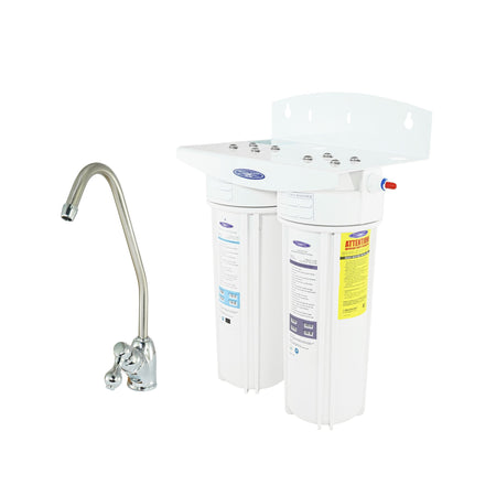 Double Fluoride Under Sink Water Filter System - Under Sink Water Filters - Crystal Quest