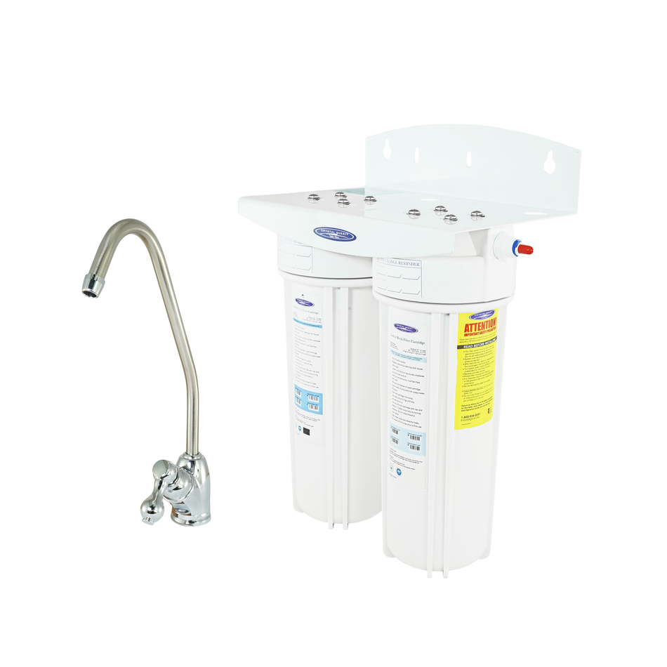Double Nitrate Under Sink Water Filter System - Under Sink Water Filters - Crystal Quest