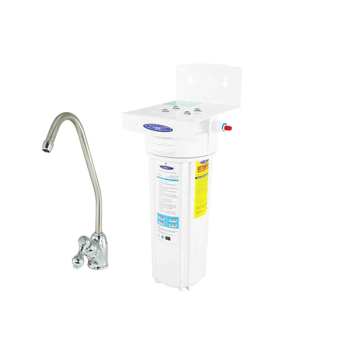 Fluoride Removal + SMART Single Under Sink Water Filter System - Under Sink Water Filters - Crystal Quest
