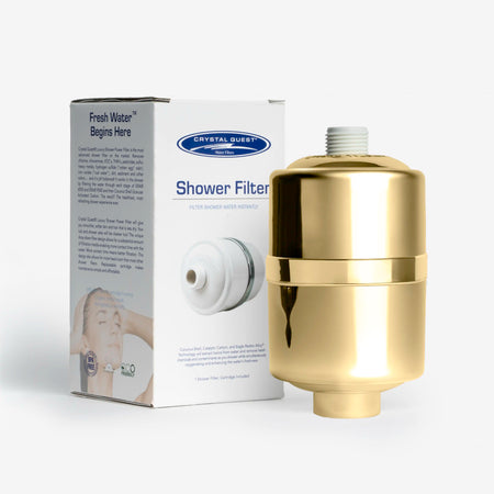 Gold / Without Shower Head Shower Filter - Shower Bath Filters - Crystal Quest