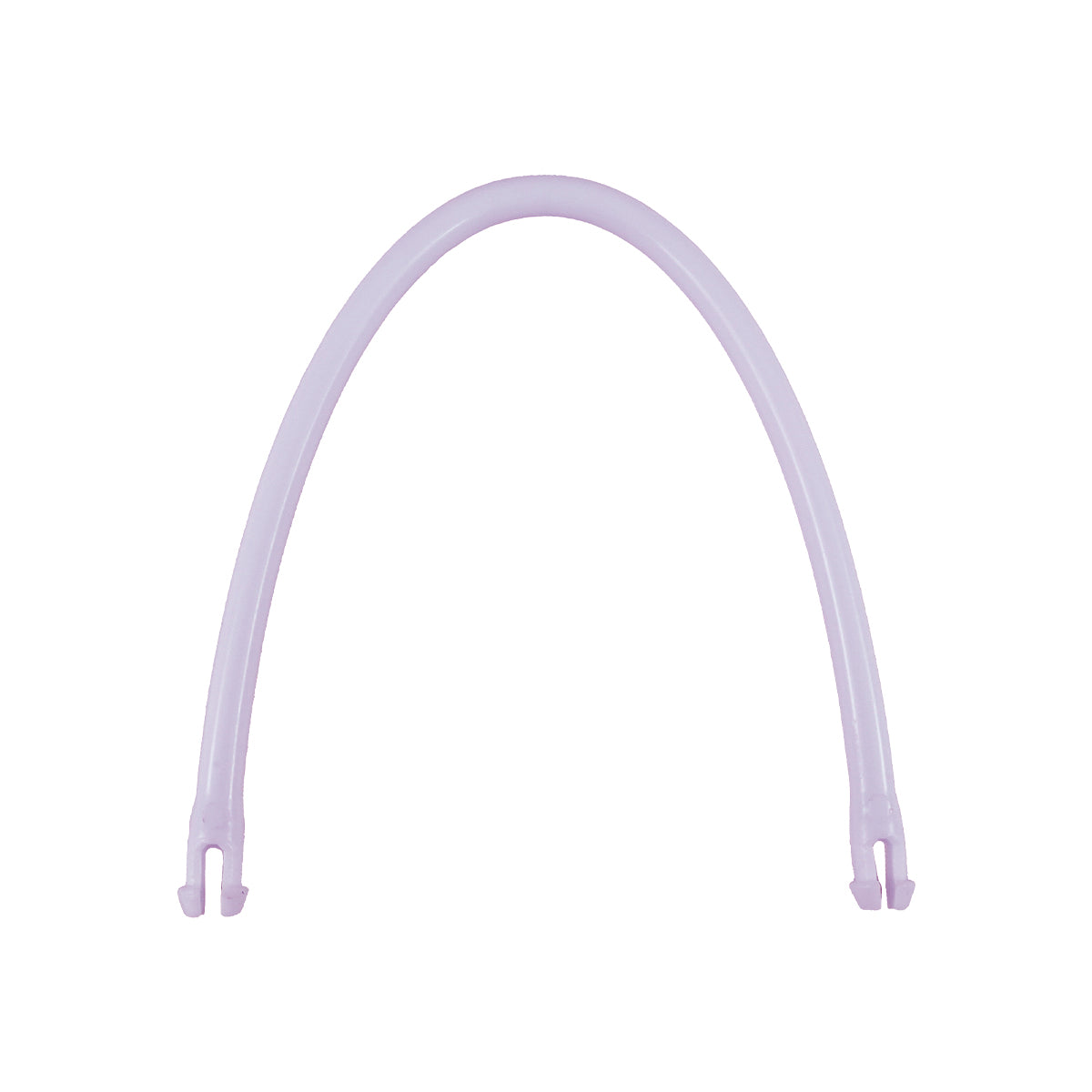 Bath Ball Handle, pink hard handle, arched translucent pink handle with clip ends