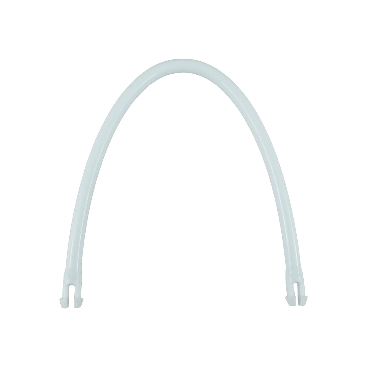 Bath Ball Handle, white hard handle, arched frosted white handle with clip ends