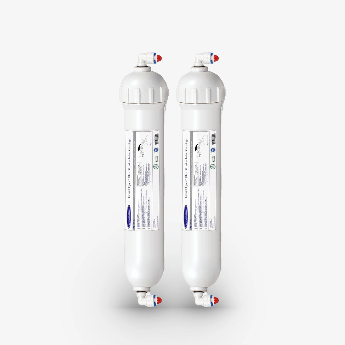 Inline/Sealed / Quick Connect / Pack of 2 Ultrafiltration (UF) Water Filter Membrane - Water Filter Cartridges - Crystal Quest®