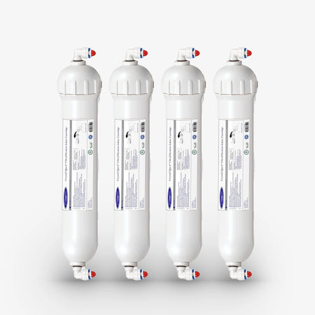 Inline/Sealed / Quick Connect / Pack of 4 Ultrafiltration (UF) Water Filter Membrane - Water Filter Cartridges - Crystal Quest®