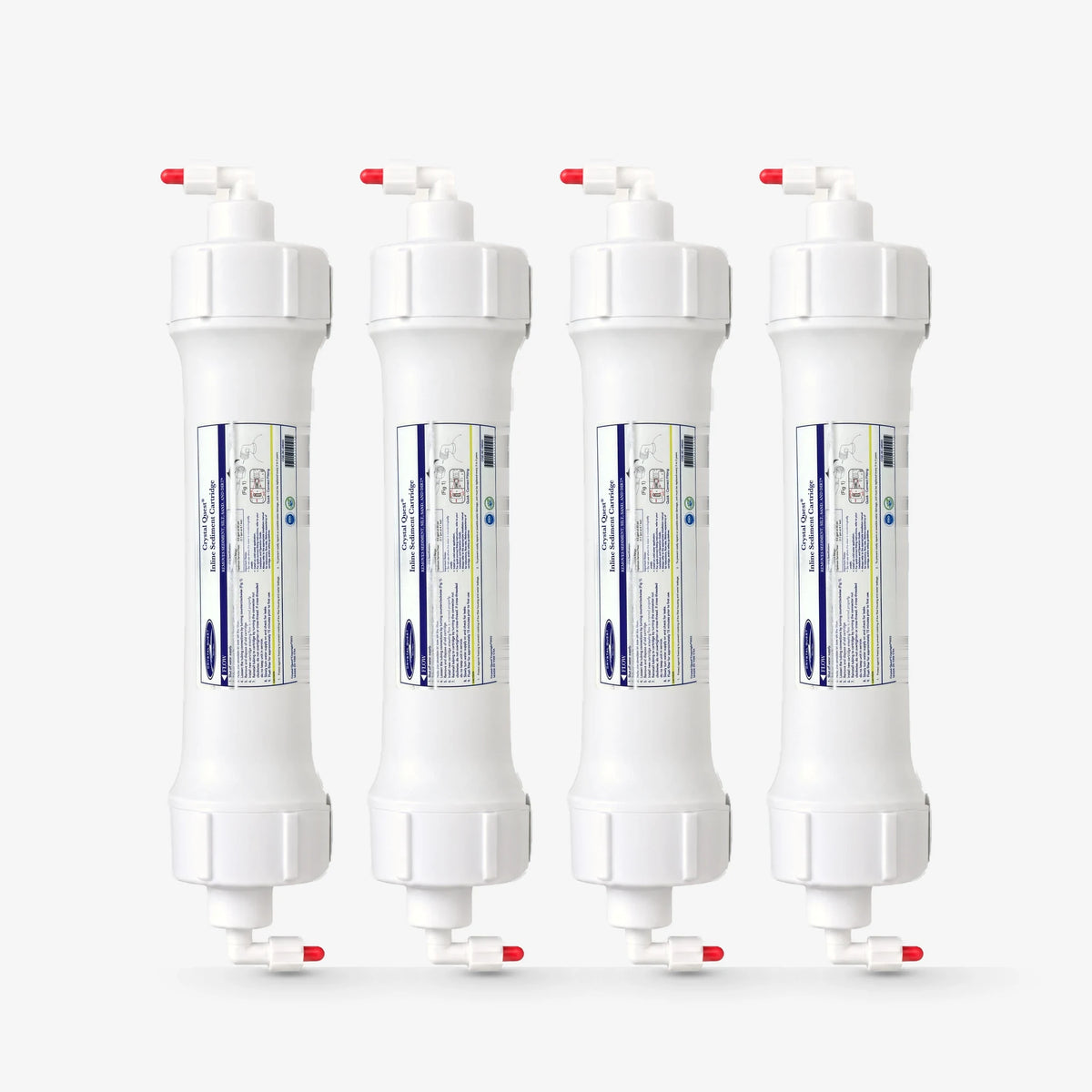 JACO / Pack of 4 Inline Sediment Filter Cartridge - Water Filter Cartridges - Crystal Quest®