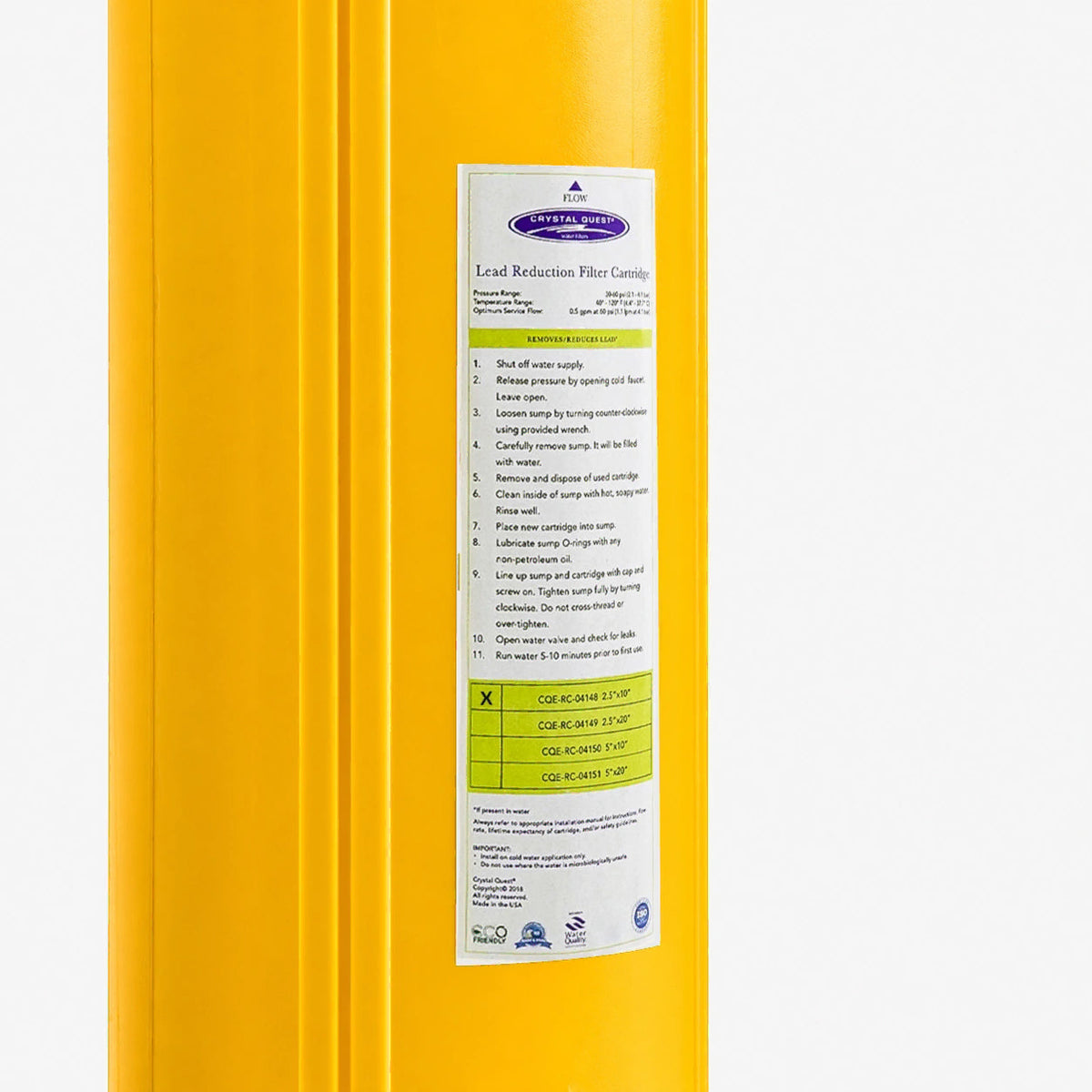 Lead Filter Cartridge - Water Filter Cartridges - Crystal Quest®