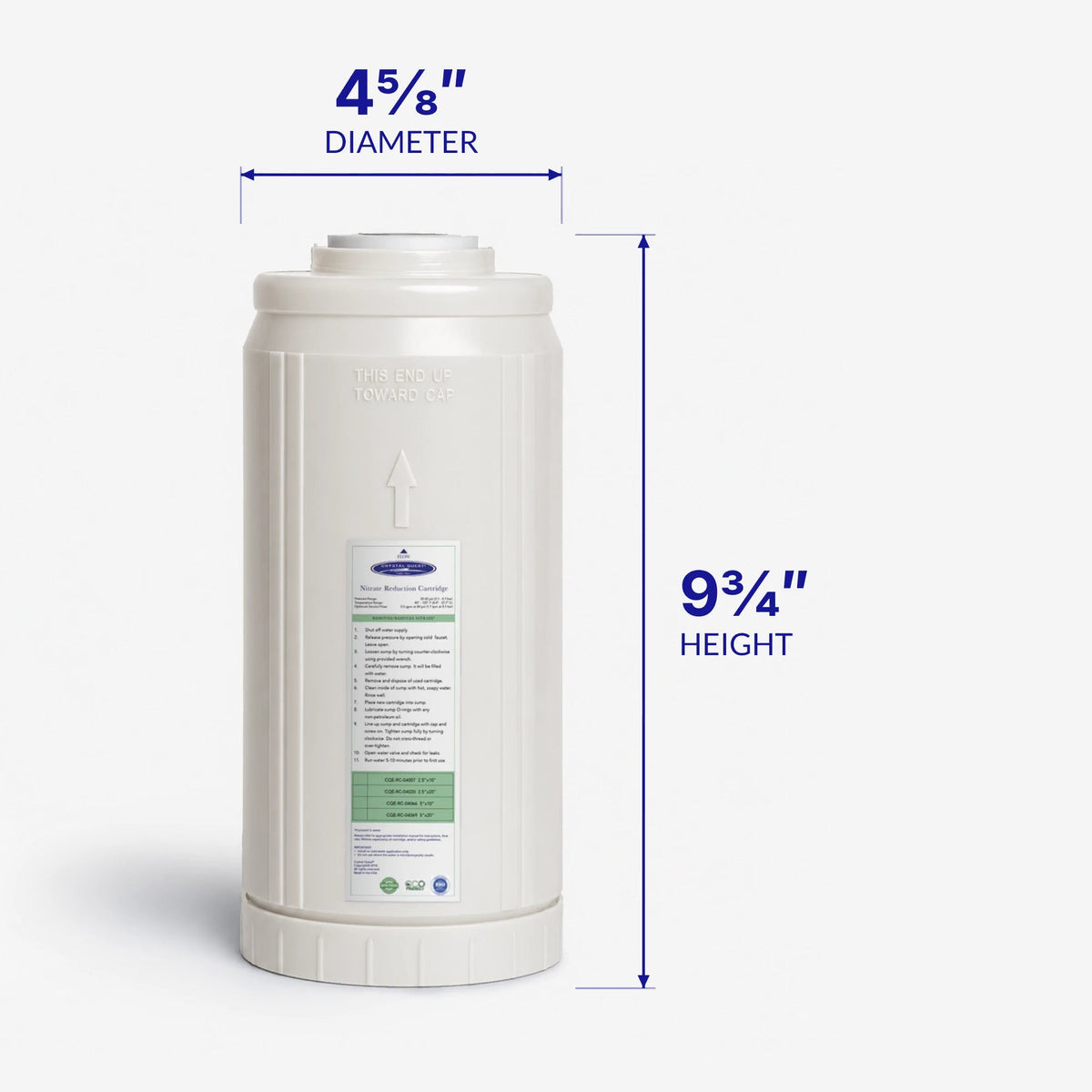 Nitrate Removal Filter Cartridge - Water Filter Cartridges - Crystal Quest®