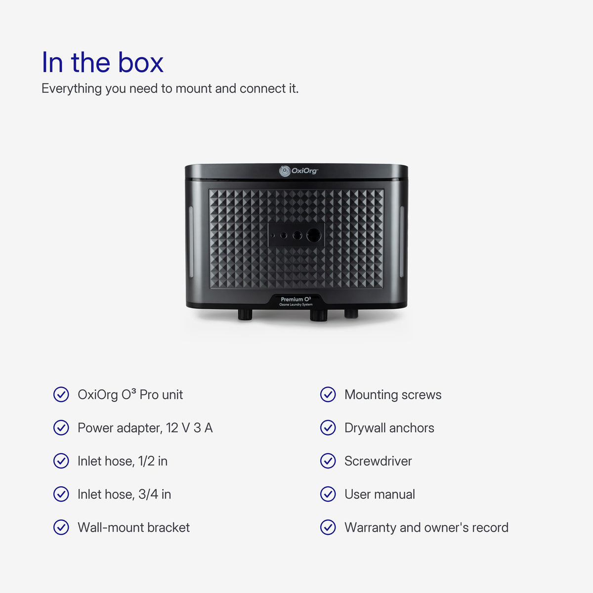 OxiOrg O³ Pro Ozone Laundry System - Ozone Laundry System - Crystal Quest®