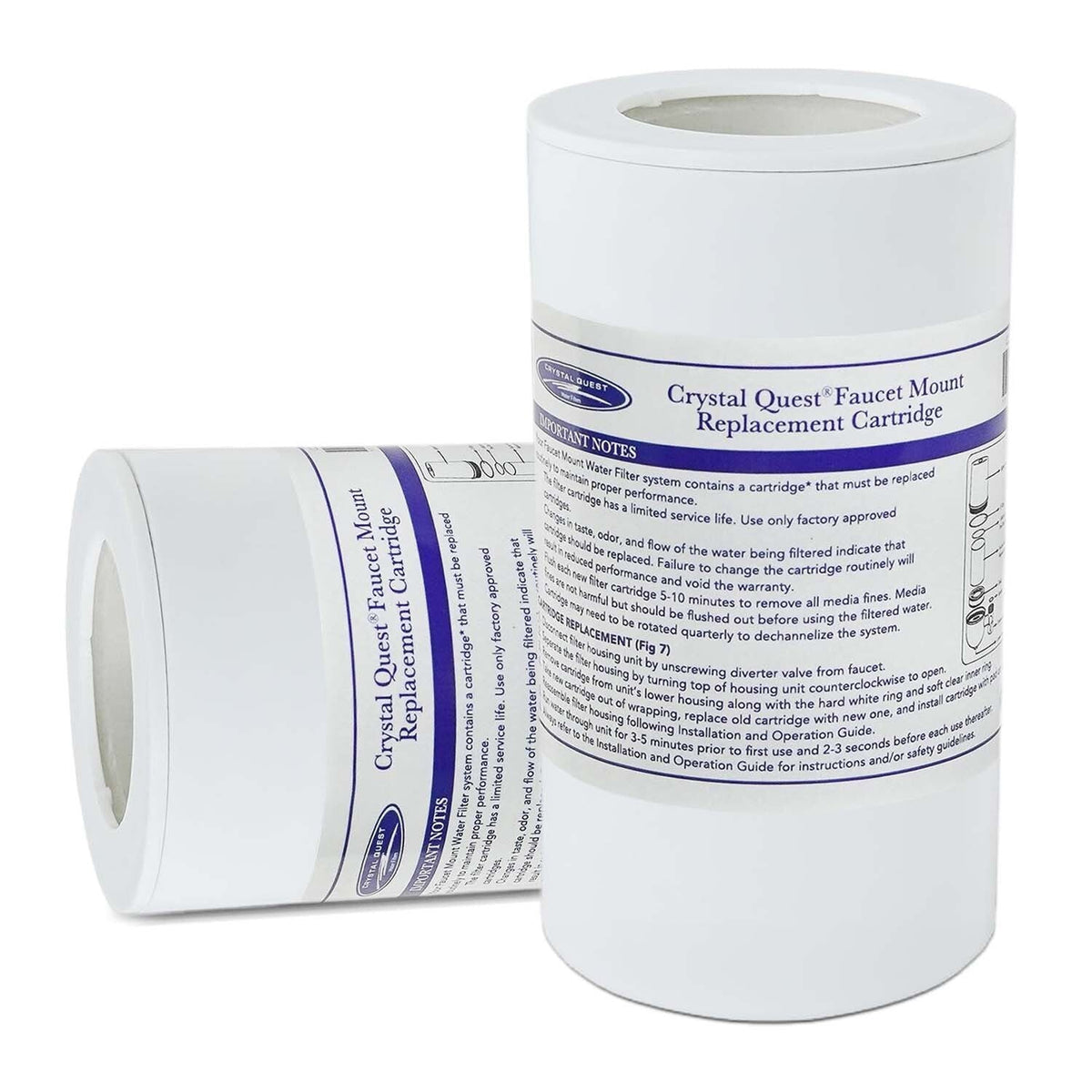 Pack of 2 Faucet Mount Filter Cartridge - Water Filter Cartridges - Crystal Quest
