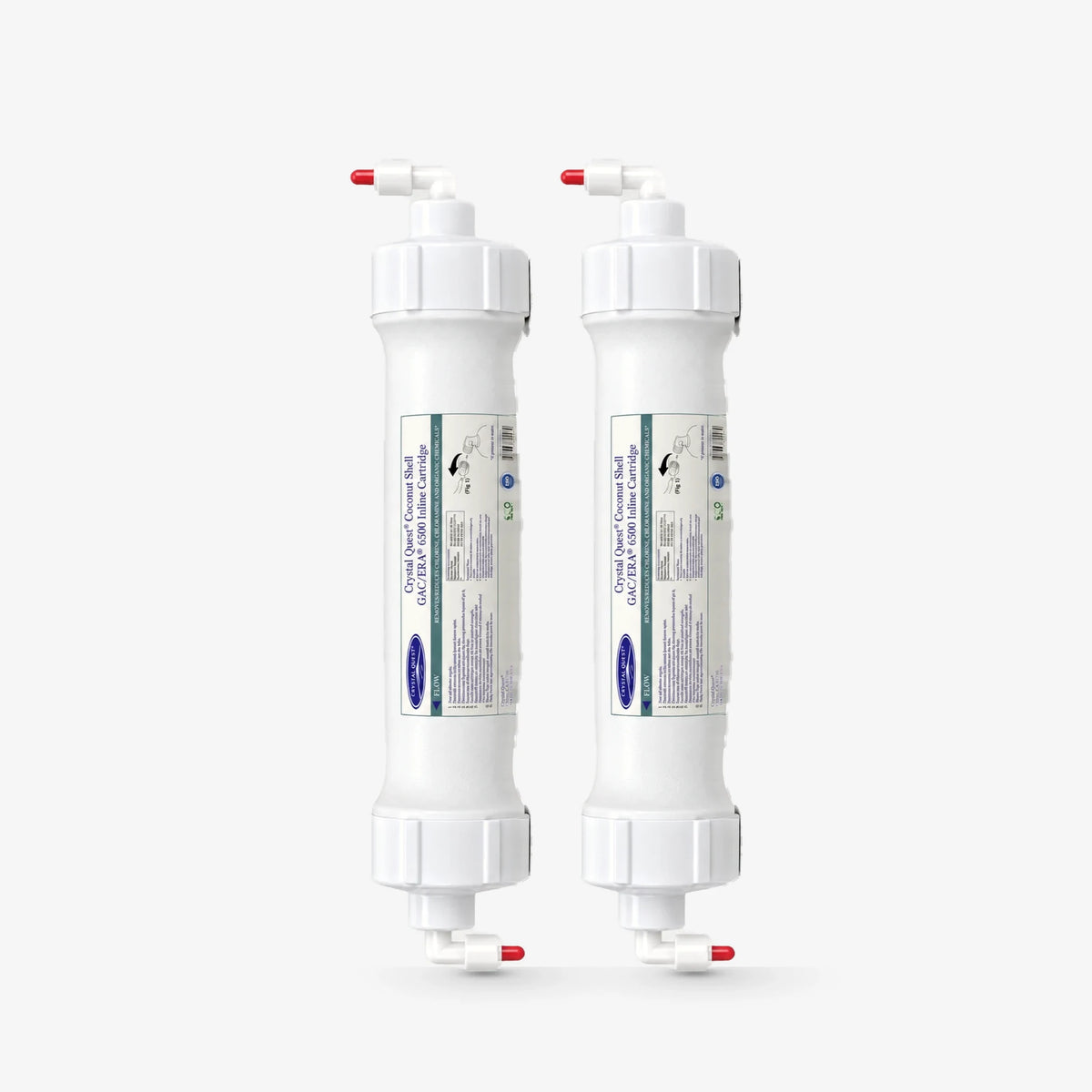 Pack of 2 GAC Inline Filter RO Cartridge - Water Filter Cartridges - Crystal Quest®