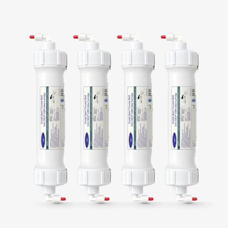 Pack of 4 GAC Inline Filter RO Cartridge - Water Filter Cartridges - Crystal Quest®