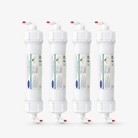 Pack of 4 Natural (Alkalinize) Ionizer, Mineralizer and Oxidation Inline Cartridge - Water Filter Cartridges - Crystal Quest®