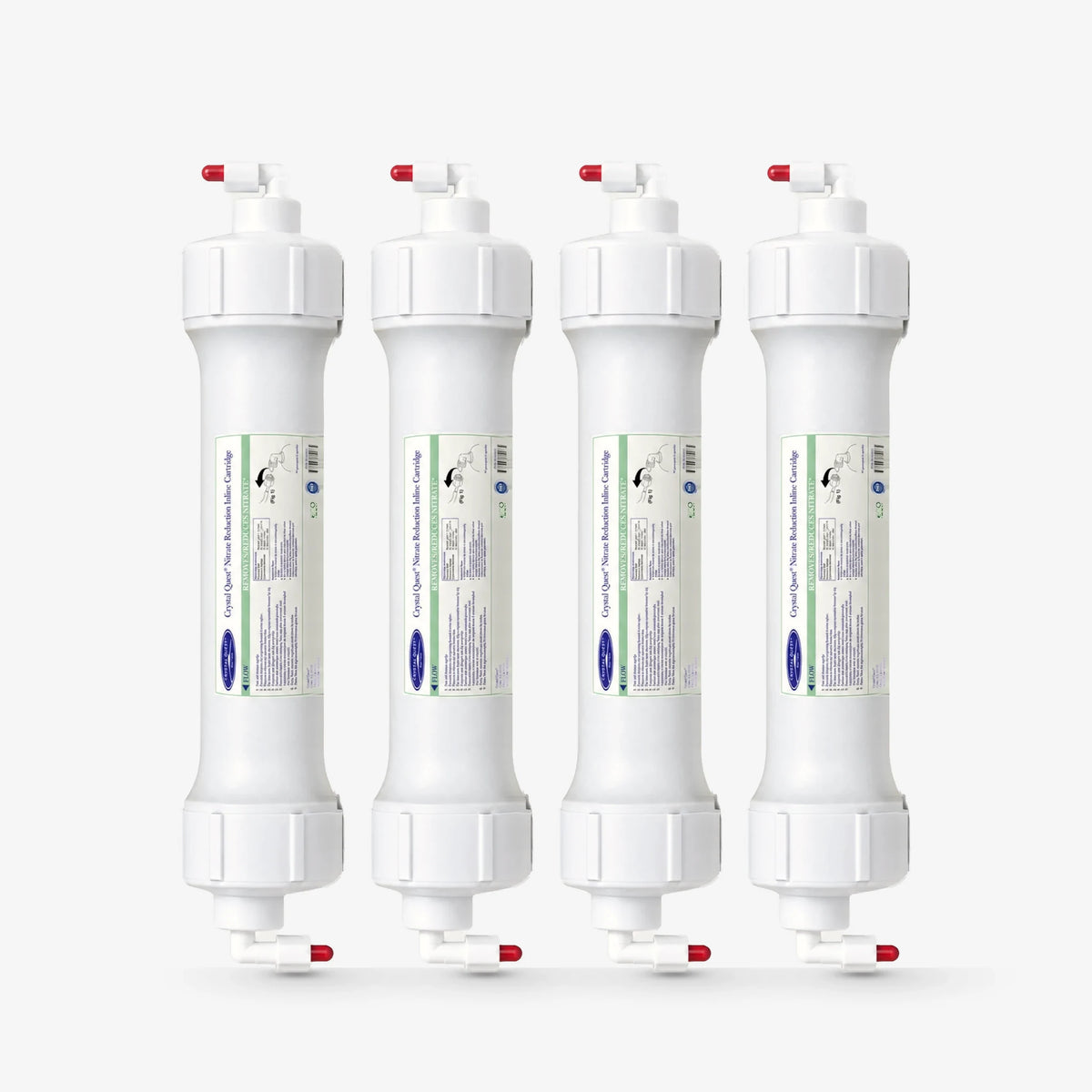 Pack of 4 Nitrate Removal Inline Filter RO Cartridge - Water Filter Cartridges - Crystal Quest®