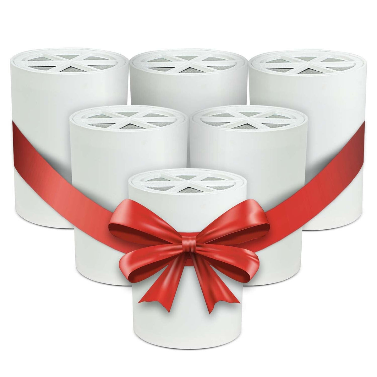 Pack of 6 Shower Filter Replacement Cartridge - Water Filter Cartridges - Crystal Quest