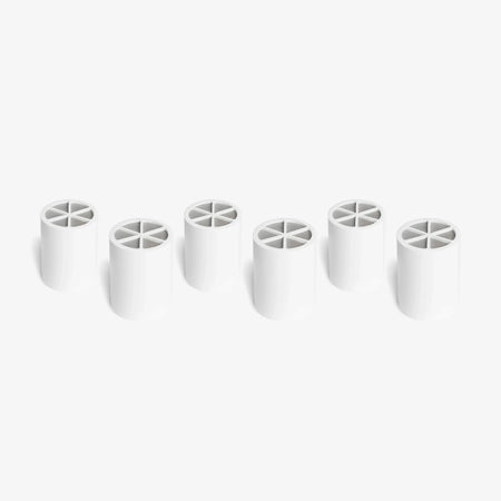 Pack of 6 Shower Filter Replacement Cartridge - Water Filter Cartridges - Crystal Quest®