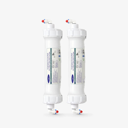 Quick Connect / Pack of 2 Inline Granular Activated Coconut Shell Carbon (GAC) Filter Cartridge - Water Filter Cartridges - Crystal Quest®