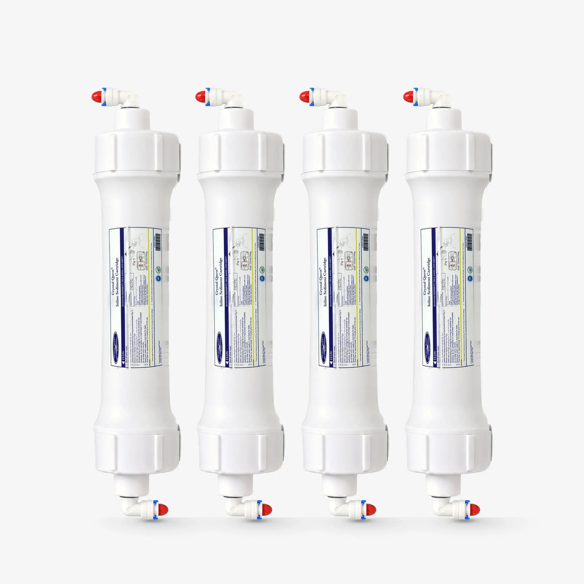 Quick Connect / Pack of 4 Inline Sediment Filter Cartridge - Water Filter Cartridges - Crystal Quest®