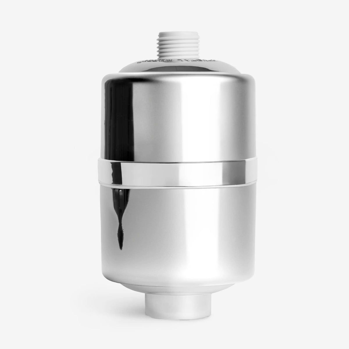 Shower Filter in chrome, filter only without shower head, straight front view