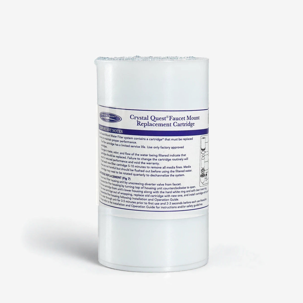 Single Faucet Mount Filter Cartridge - Water Filter Cartridges - Crystal Quest®