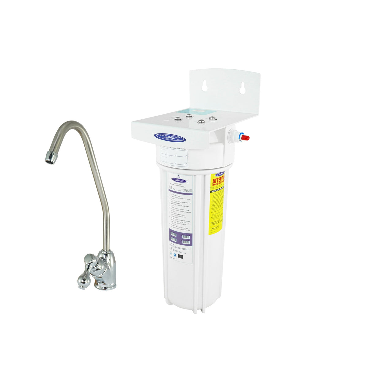Single Fluoride Under Sink Water Filter System - Under Sink Water Filters - Crystal Quest