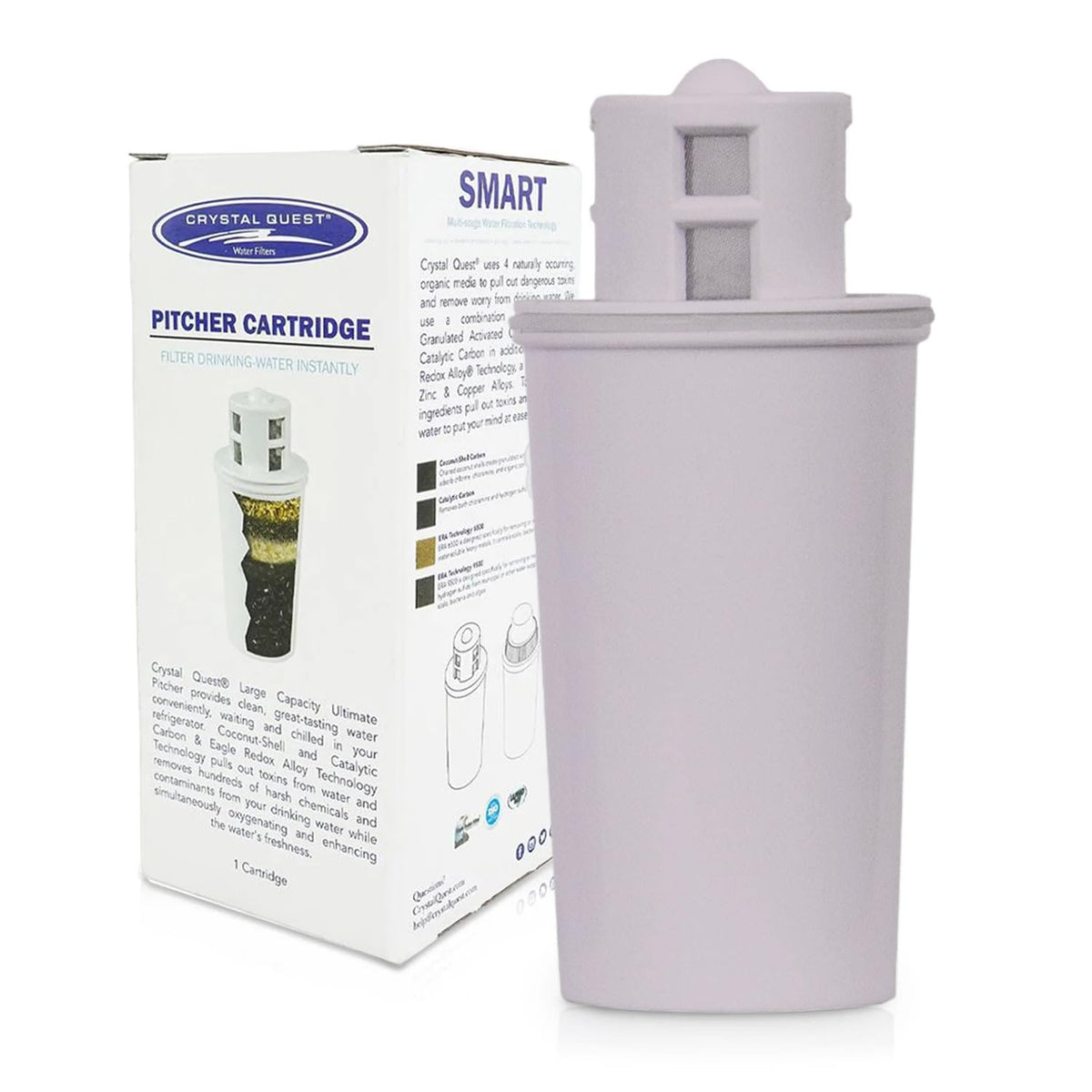 SMART/Arsenic Removal Water Pitcher Cartridge - Water Filter Cartridges - Crystal Quest