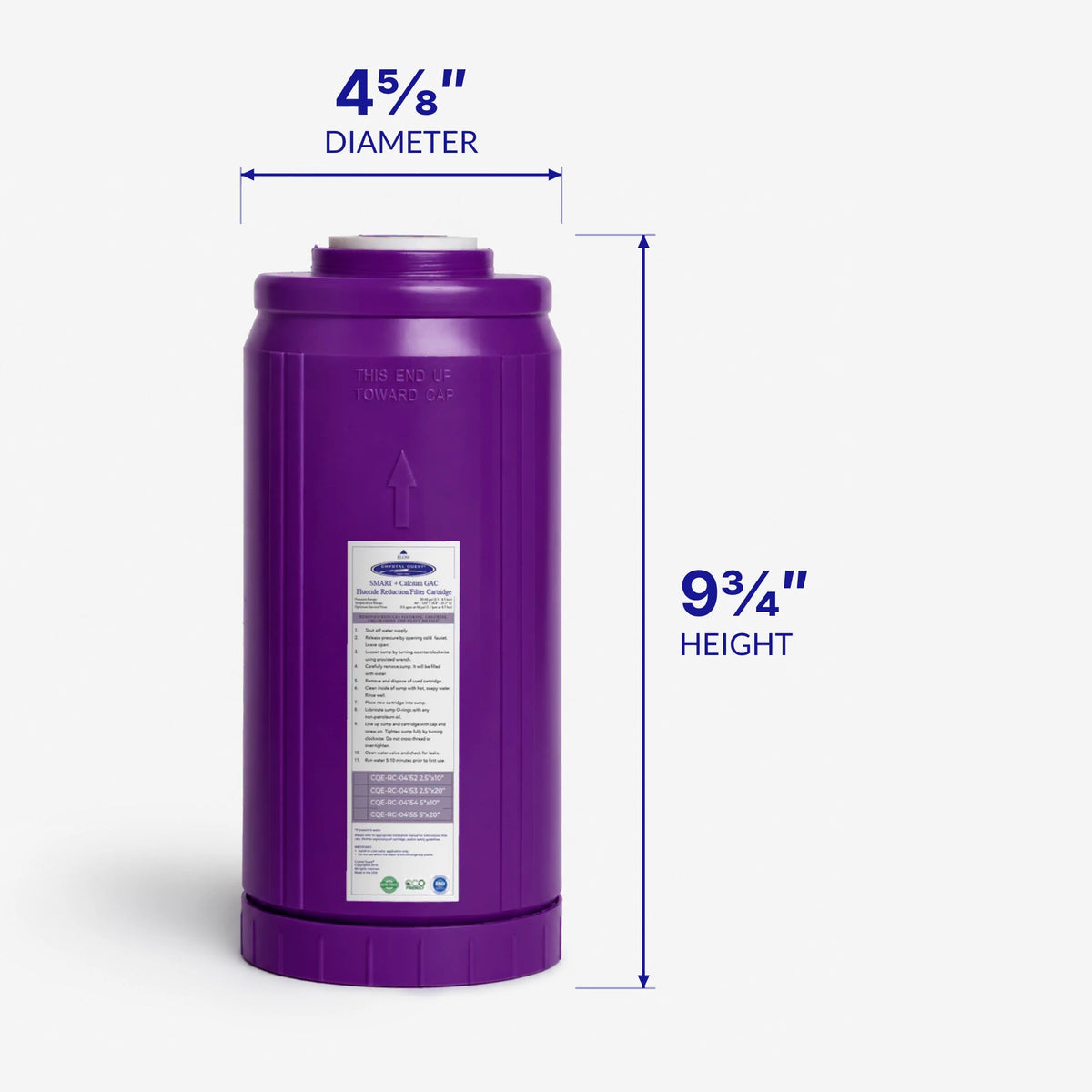 SMART + Calcium GAC Fluoride Reduction Cartridge - Water Filter Cartridges - Crystal Quest®