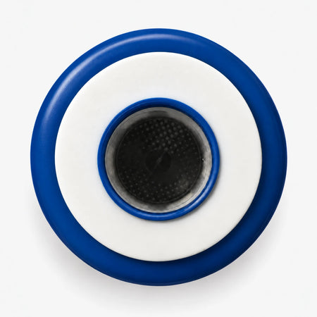 SMART Filter Cartridge, 2-7/8 inch size: top end seen straight on, white seal ring around the center port