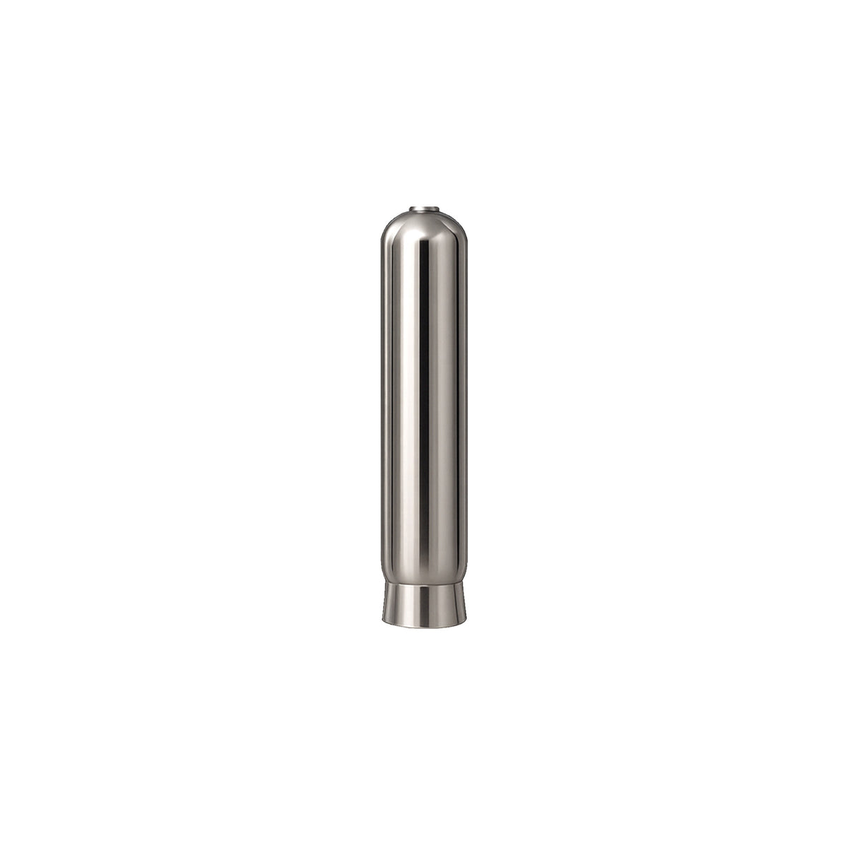 Stainless steel 21 x 62 water filtration media tank with 4 inch threaded top and flared base
