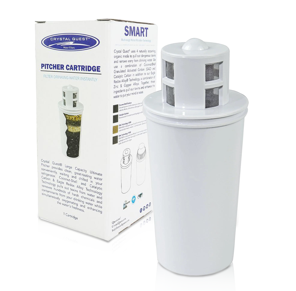 Standard/SMART Water Pitcher Cartridge - Water Filter Cartridges - Crystal Quest