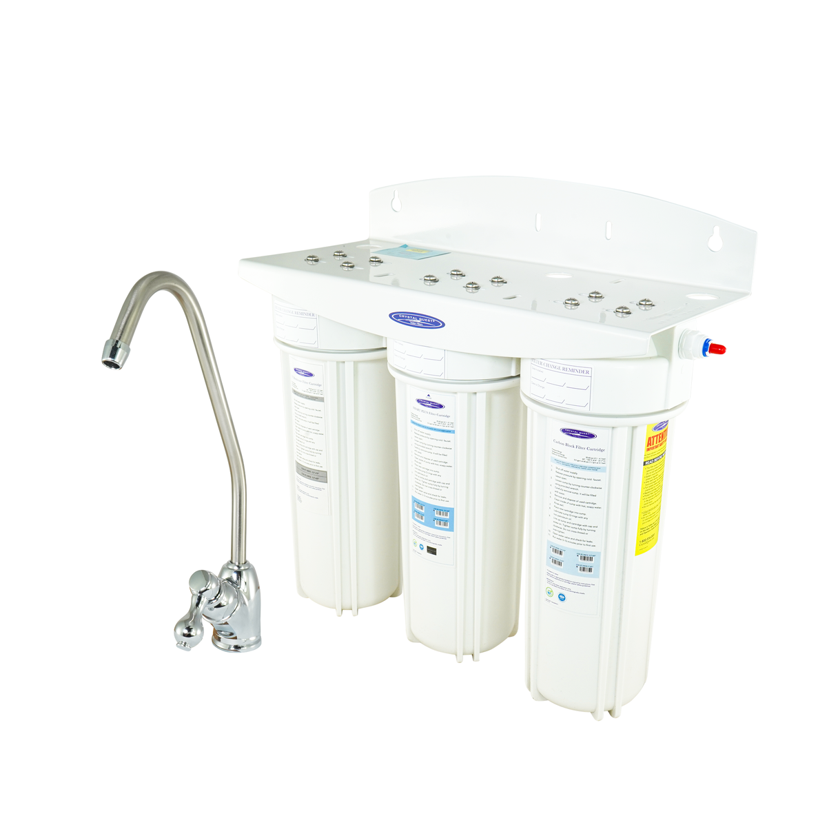 Triple Lead Under Sink Water Filter System - Under Sink Water Filters - Crystal Quest