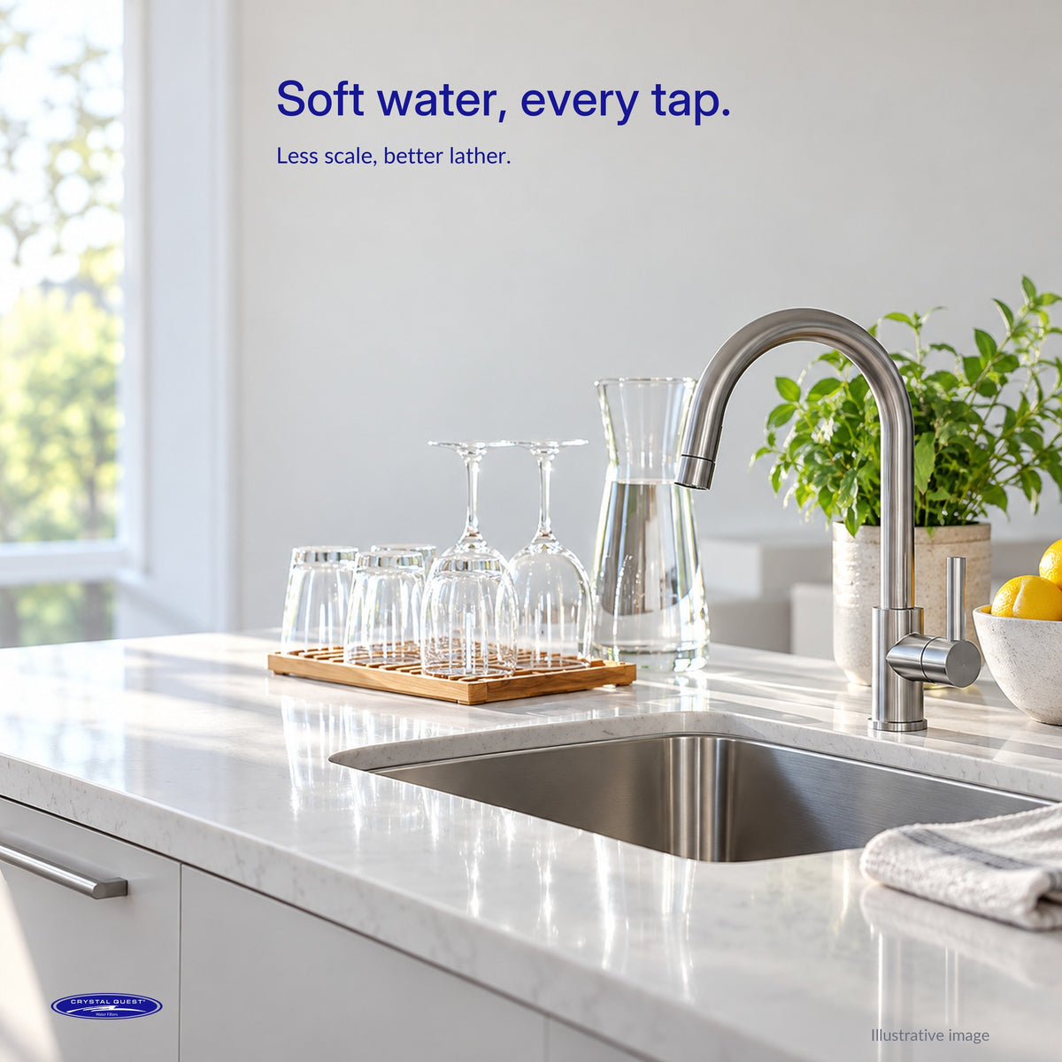 Whole House Water Softener with Sediment and Carbon Filters - Whole House Water Filters - Crystal Quest®